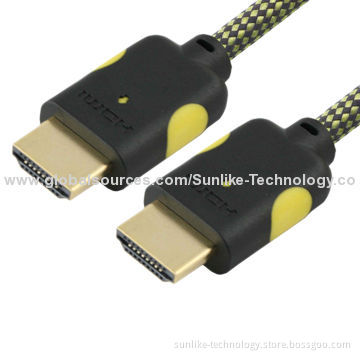 HDMI Cable with Double-color Molding Type, 24K Gold-plated Connector
